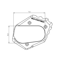 Extension de pied de béquille latérale BMW R1200GS, R1250GS